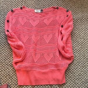 Black Swan Coral Sweater with Button Details